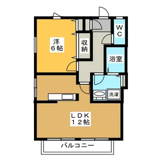 1LDKの間取り画像