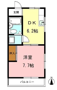 コーポのぼりみち【3階】の間取り