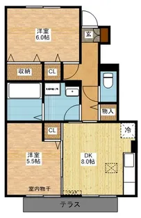 ヴェルジェ平間【1階】の間取り