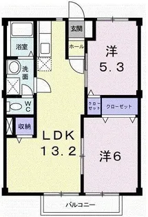 グリーンハイツK【1階】の間取り
