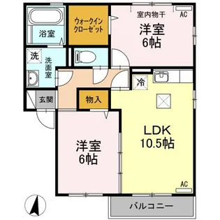 リビングタウン宮ノ下 A棟の間取り
