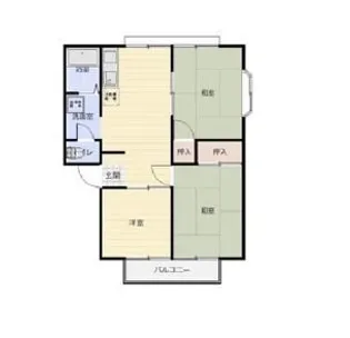 サンプラザB【1階】の間取り