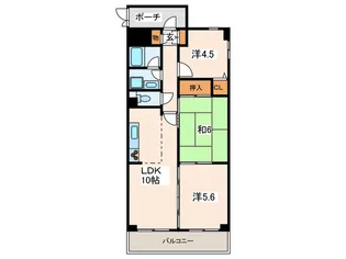 ライオンズマンション横浜鴨居【4階】の間取り