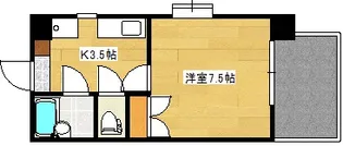 ソレイユ白島【4階】の間取り