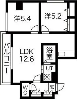 北海道札幌市中央区北四条西25【マンション】の間取り
