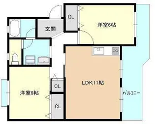 ハイツ湖国産業【2階】の間取り