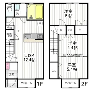 宮城県仙台市太白区諏訪町【アパート】の間取り