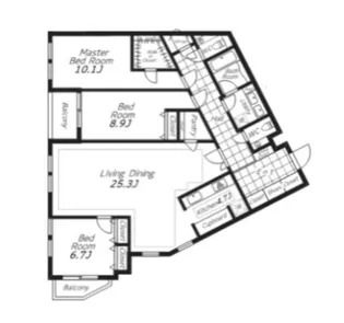 ビバリーホームズ広尾【3階】の間取り