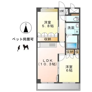 グランディアII【2階】の間取り