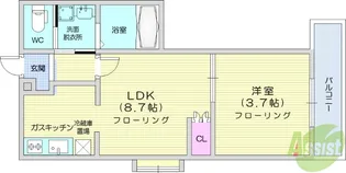 アクアコート宮千代【3階】の間取り