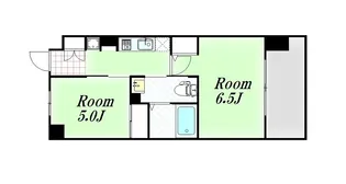 エステムプラザ梅田・中崎町IIIツインマークスサウスレジデンス【7階】の間取り