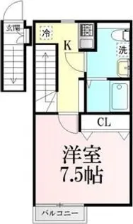 BAU黒松ウエスト【2階】の間取り