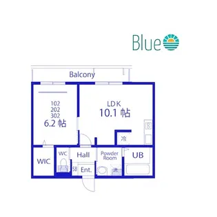 ハーミットクラブハウス高田【2階】の間取り