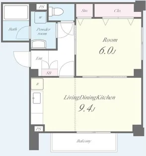 カンディード【1階】の間取り