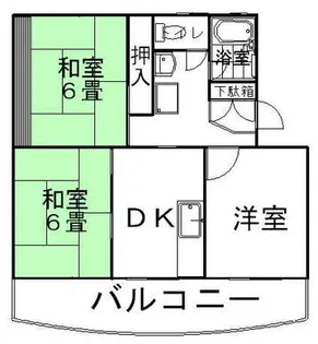 道原マンション【4階】の間取り