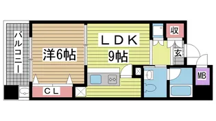 カトルセゾン【9階】の間取り