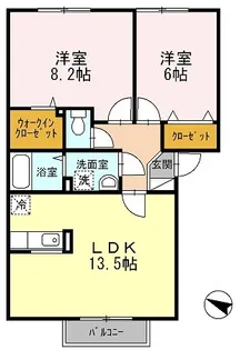 ドミール旭【2階】の間取り