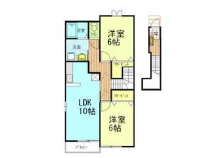 アンジェリック A棟【2階】の間取り