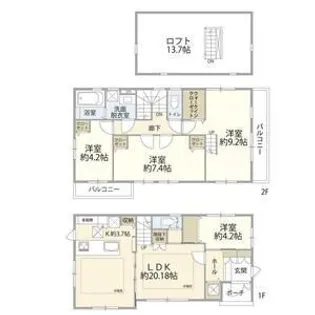 東京都大田区山王4【一戸建】の間取り