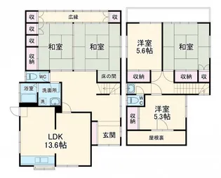 千葉県市川市湊【一戸建】の間取り