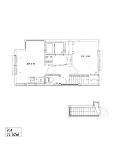 ソルナクレイシア都立大学【2階】の間取り