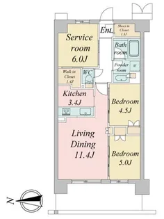 東京都武蔵野市境2【マンション】の間取り