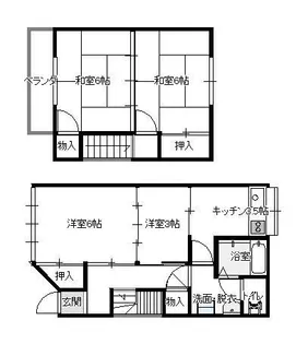 夕顔瀬コーポの間取り