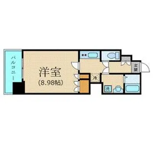 プラーズタワー東新宿ビル【17階】の間取り