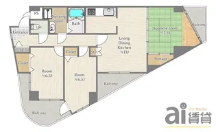 高倉マンション【4階】の間取り