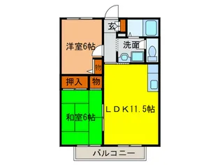 ガルテン・ハイム【2階】の間取り