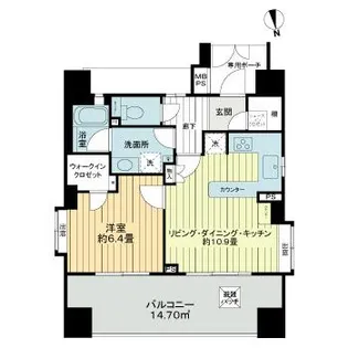 ライオンズステーションプラザ溝の口セントラルアベニュー【8階】の間取り