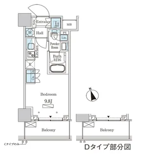 パークアクシス大塚ステーションゲートタワー【7階】の間取り