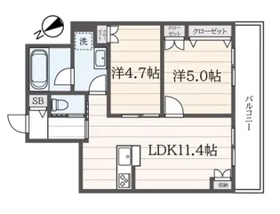 東京都練馬区高野台2【マンション】の間取り