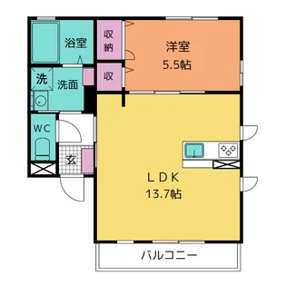 Yuga Lux【1階】の間取り