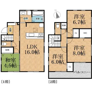 千葉県千葉市若葉区大宮台2【一戸建】の間取り