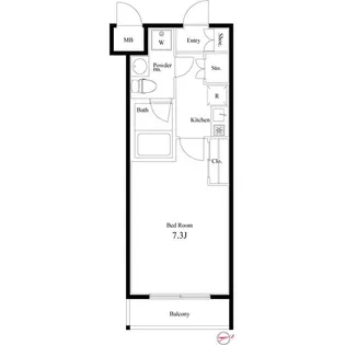 千葉県市川市北方3【マンション】の間取り