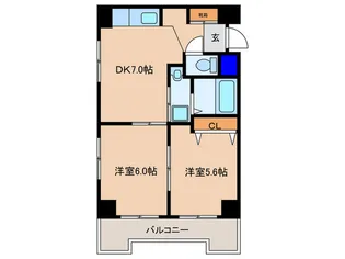 シティ-コ-ト東扇町【3階】の間取り