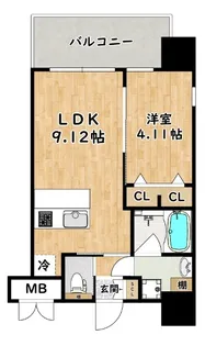 プレジオ御幣島【3階】の間取り