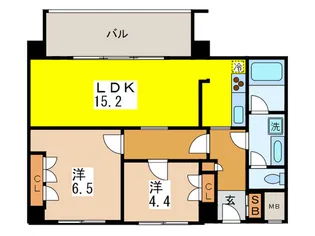 リバ-&タワ-【13階】の間取り