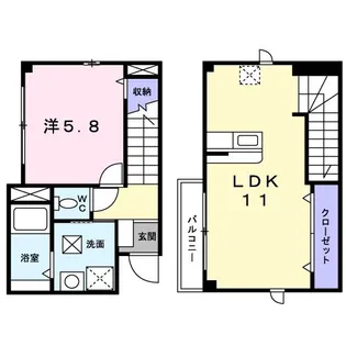 プリムローズ【1階】の間取り