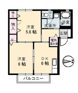 ブルームーンだいせん【2階】の間取り