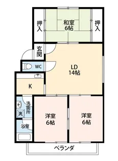 百石マンション 2号館【2階】の間取り