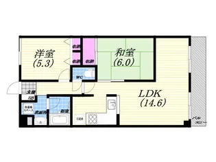 ルネ芦屋親王塚【2階】の間取り