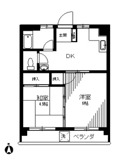 丸山コーポ【3階】の間取り