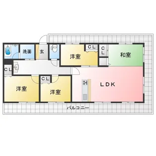 ラビデンス伝治山【6階】の間取り