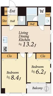 月村マンションNo.30【10階】の間取り