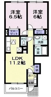 クレメントスクエアII【1階】の間取り