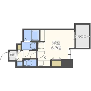 アドバンス心斎橋グランガーデン【11階】の間取り
