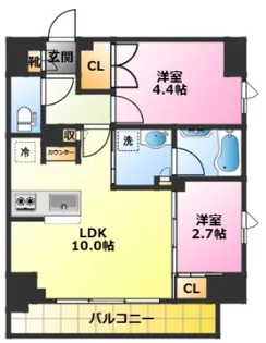 ブリリアイスト武蔵小杉【4階】の間取り