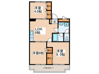 NINETY相模大野【1階】の間取り